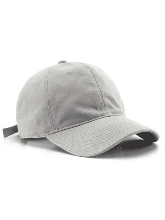 Baseball Cap Large Head Circumference Solid Color Sun Hat Four Seasons Soft Top Curved Brim Peaked Hat Sun Hats for Women,Sapphire,23.23-25.2inch,Light Gray