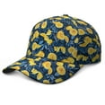 thumbnail image 1 of Baseball Cap Lemon Cute Summer Yellow Fruit Modern Adjustable Dad Hat with Retro Vintage Floral Fresh Bright Pattern Print for Lemon Lover, 1 of 2