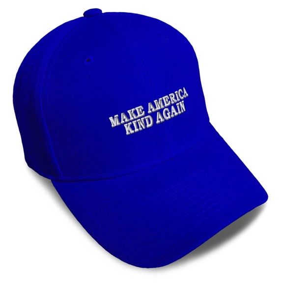 Baseball Cap Make America Kind Again Love United States Acrylic Kindness Dad Hats for Men and Women Royal Blue Design Only