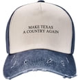 thumbnail image 1 of Baseball Cap Make Texas A Country Again Sport Caps for Womens Retro Hats, 1 of 7