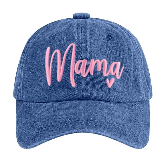 Baseball Cap Mama Hats Women Funny Adjustable Mini Baseball Caps Baseball Hat Blue One Size