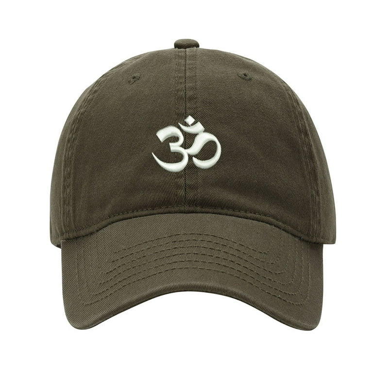 Baseball Cap Men Aum Om Ohm India Embroidered Washed Cotton Dad Hat Baseball Caps