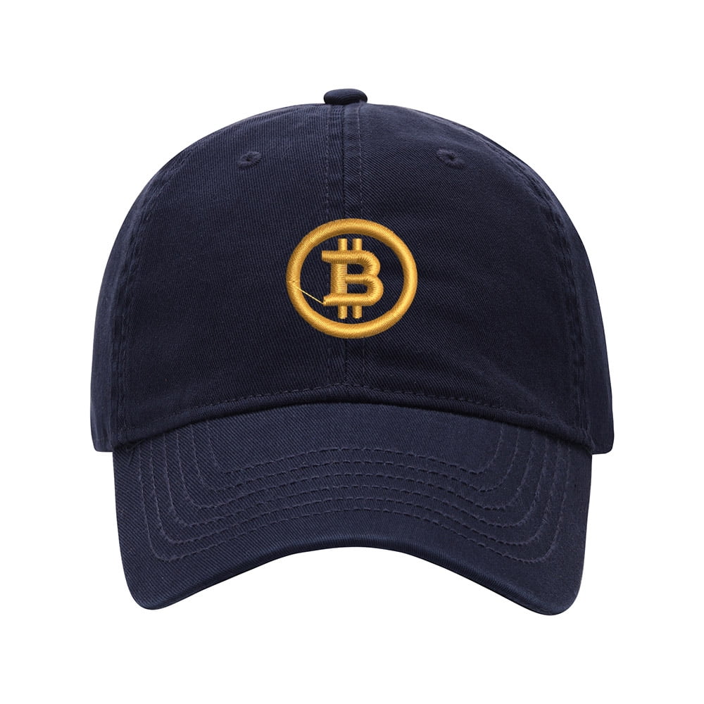 Bitcoin Hat Bitcoin Embroidered Baseball Cap - Washed Cotton Dad Hat For  Men With Adjustable Strap Chapeau Police