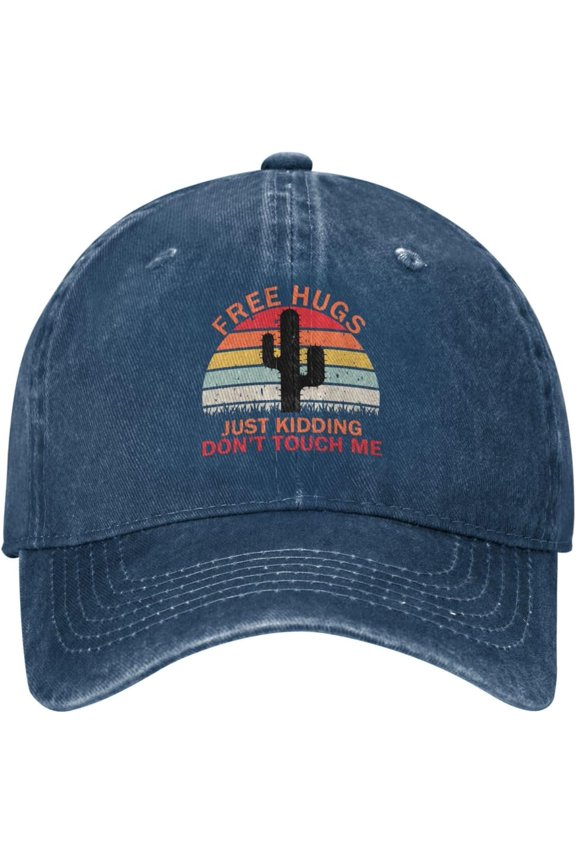 Baseball Cap Men Free Hugs Just Kidding Dont Touch Me Summer Cap