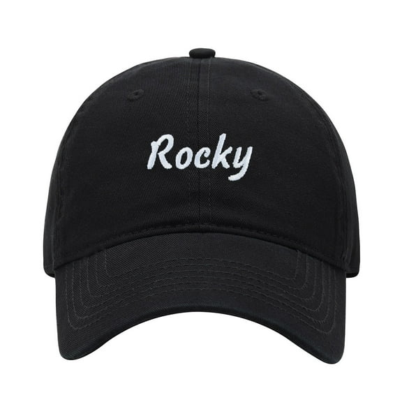 Baseball Cap Men Name Rocky Gift Embroidered Washed Cotton Dad Hat Baseball Caps