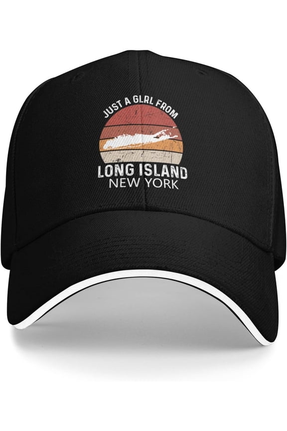 Baseball Cap Men New York Hat for Men's New York Just A Girl from Long Island New York Lids Cap