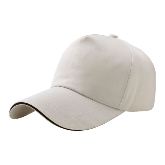 Baseball Cap Men Twill Adjustable Dad Hat Unisex Washed Distressed Lightweight Running Cap Beige One Size