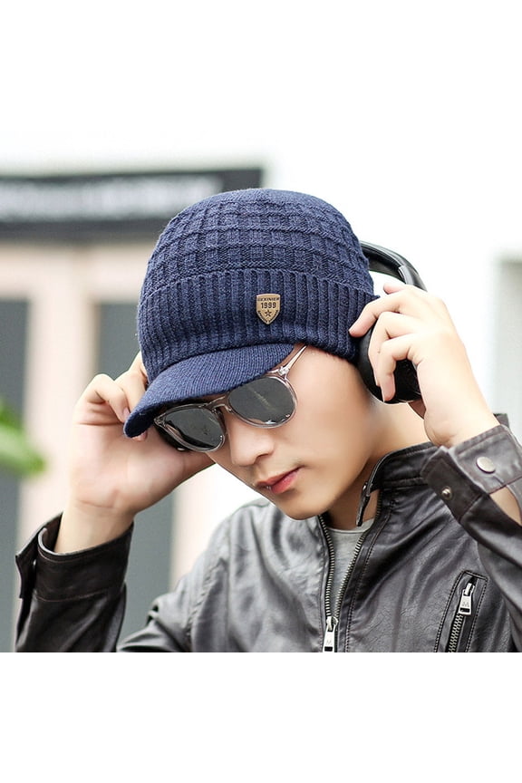 Baseball Cap Men Warm Baggy Weave Crochet Winter Wool Knit Ski Beanie Caps Hat Hats For Women