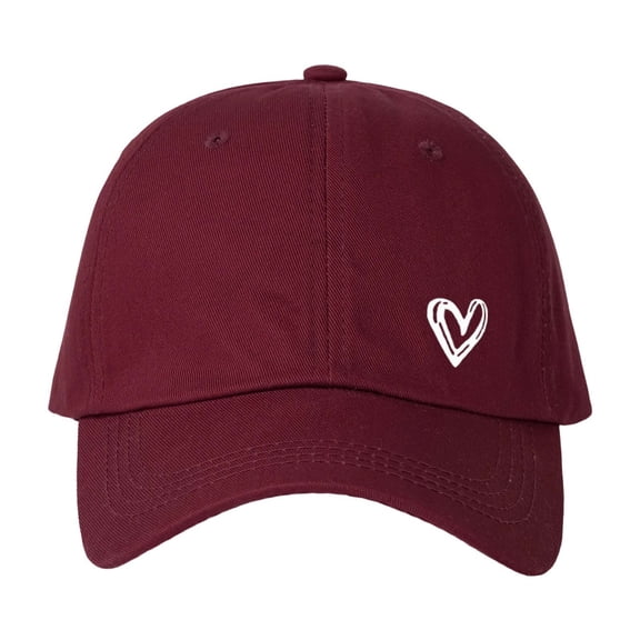 Baseball Cap Men Women Heart Pattern Washed Adjustable Womens Sun Hat Outdoor Running Workouts One Size