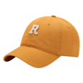 thumbnail image 1 of Baseball Cap Men Women Letter R Baseball Cap Curved Brim Wide Sun Visor Adjustable Sun Hat For Outdoor Yellow One Size, 1 of 3