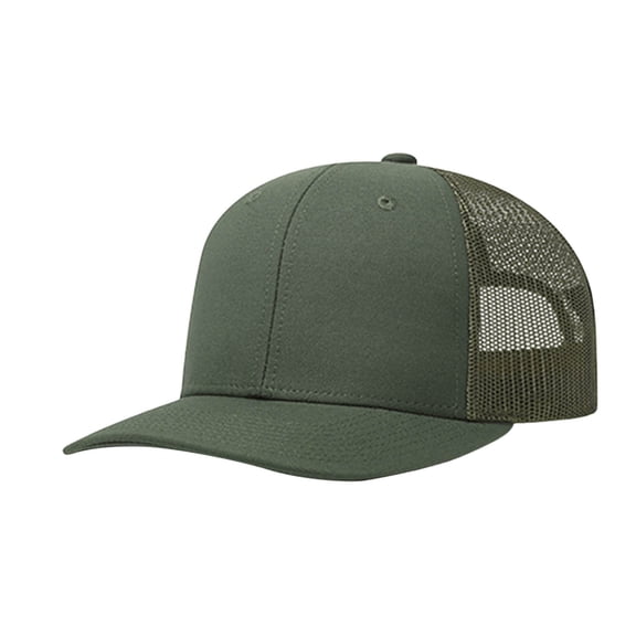 Baseball Cap Men Women Mesh Panel Plain Baseball Cap Breathable Adjustable Sun Hat For Outdoor Sports Army Green One Size