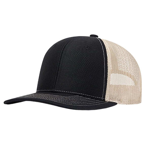 Baseball Cap Men Women Mesh Panel Plain Baseball Cap Breathable Adjustable Sun Hat For Outdoor Sports Beige One Size