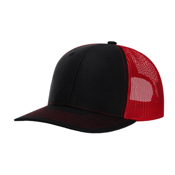 Baseball Cap Men Women Mesh Panel Plain Baseball Cap Breathable Adjustable Sun Hat For Outdoor Sports Black One Size