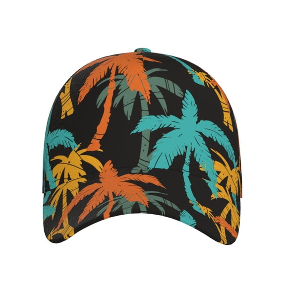 Baseball Cap, Palm Trees Trucker Hats Women Dad Hat For Workouts - Baseball Hat Adjustable Size