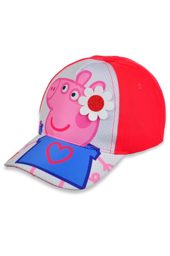 Baseball Cap - Peppa Pig - White/Red 3D Flowers