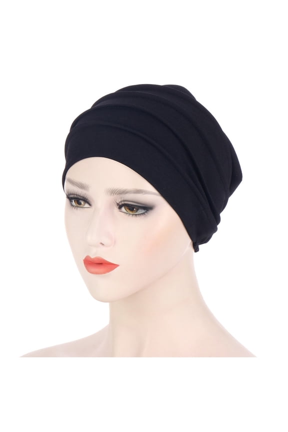 Baseball Cap Pile Hats Solid Color Muslim Toe Caps Pleated Caps Hats For Women