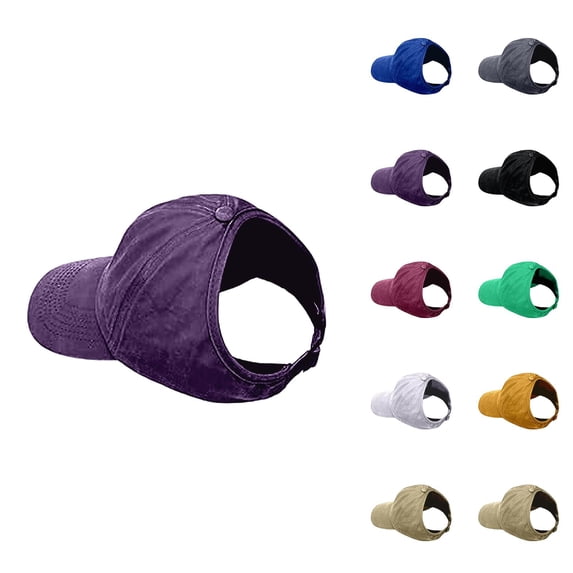 Baseball Cap Ponytail Hats for Women Lightweight Breathable Dad Hat