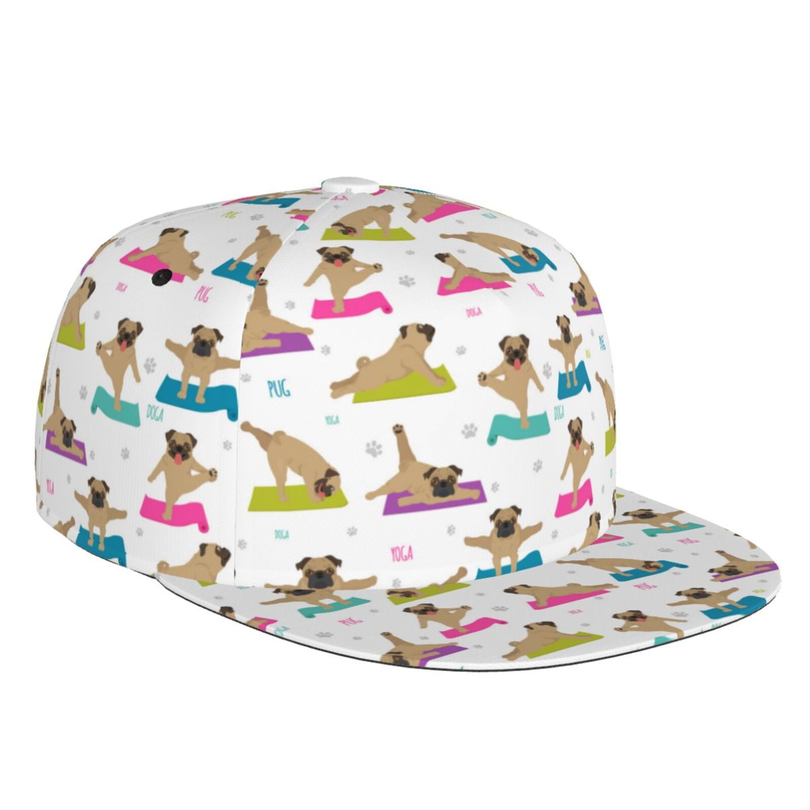 Baseball Cap - Pug Yoga dogs poses funny Hats for Men/Women Low Profile ...