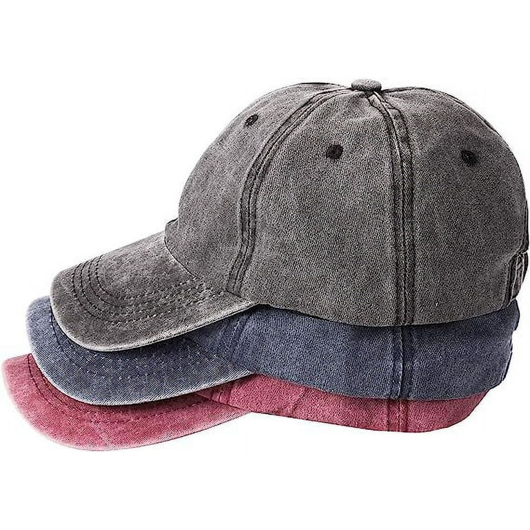 Baseball Cap, Retro Adjustable Dad Hats Gift for  Men/Women,Unstructured/Cotton，Vintage Baseball Hats， Running Ball Hats（3PCS）