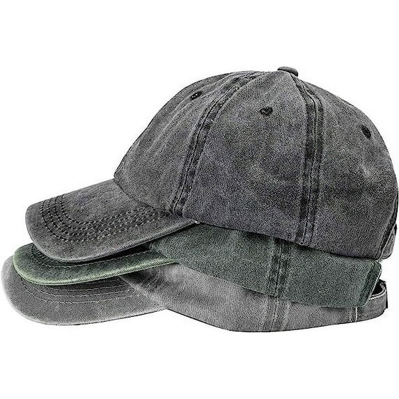 Baseball Cap, Retro Adjustable Dad Hats Gift for Men/Women,Unstructured/Cotton，Vintage Baseball Hats， Running Ball Hats（3PCS）