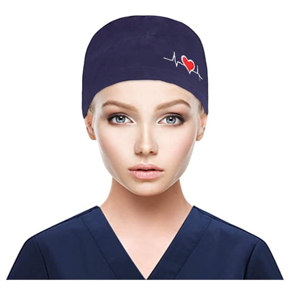 Baseball Cap Scrub Cap With Buttons Bouffant print Hat With Sweatband for and Mens Hats For Women