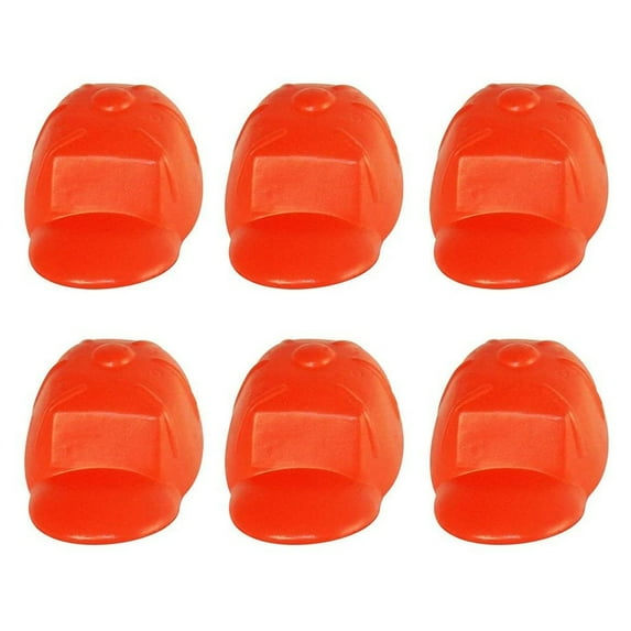 Baseball Cap Shaped Stress Relief Toys - Stress Ball for Office, Home, School, Gym, Red - Set of 6