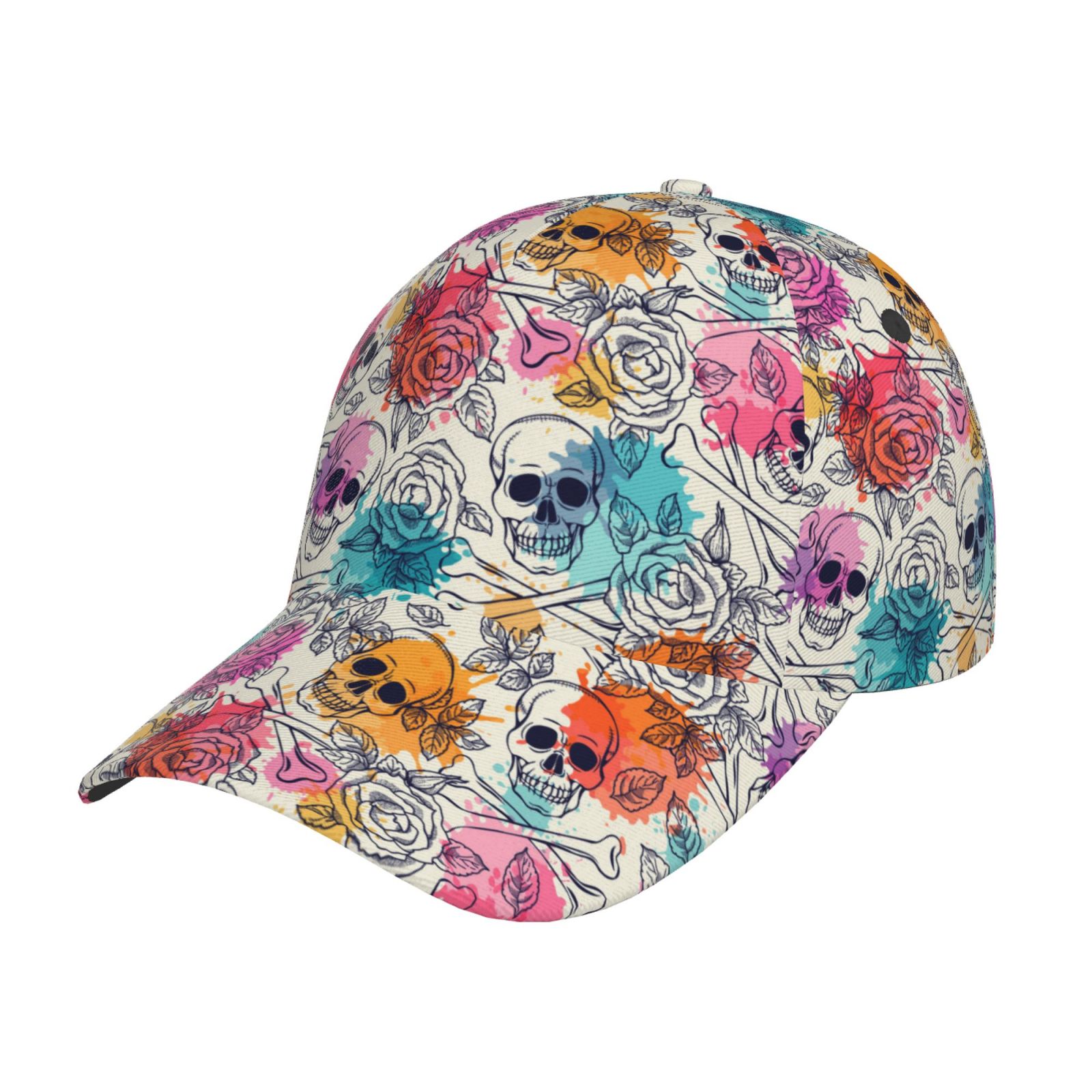 Baseball Cap, Skulls And Roses Hats For Men Women Low Profile Classic ...