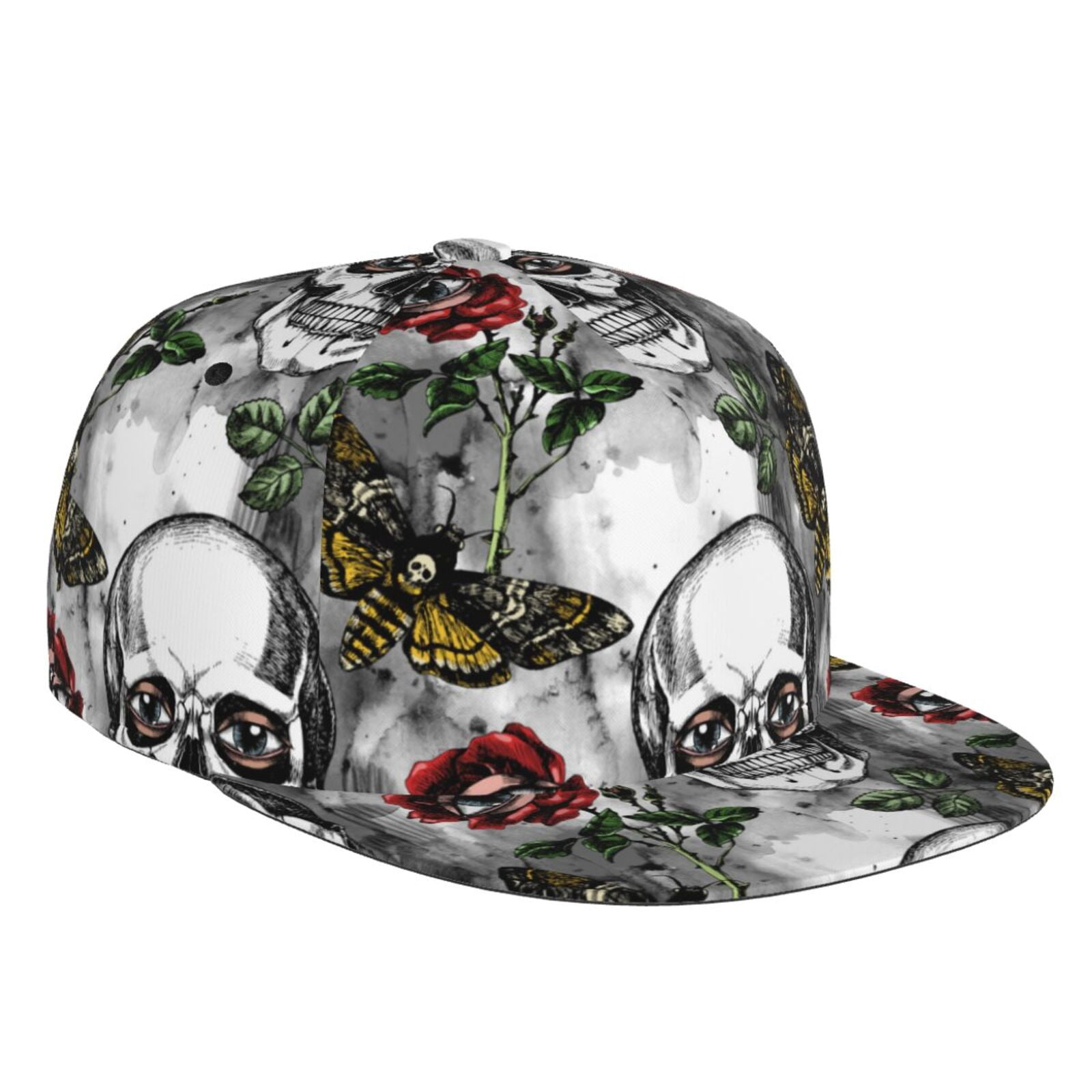 Baseball Cap - Skulls Roses Hats for Men/Women Low Profile Adjustable ...