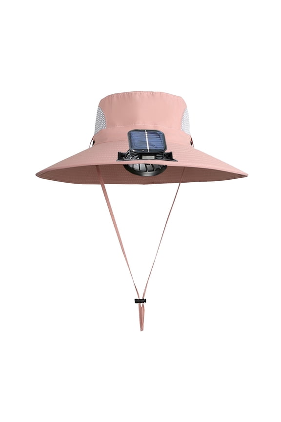 Baseball Cap with Solar Fan, Summer UV Protection Wide Brim Sun Hat Mesh Beach Hats, Solar Powered Rechargeable Fan Hat for Outdoor Sports, Fishing, Hiking Father's Day Gift Birthday Gift