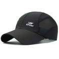 thumbnail image 1 of Baseball Cap Spring Summer Outdoor Quick Drying Fabric Sports Hats Men's Women's Lightweight Breathable Avisilla Mesh Caps Baseball Hat Black One Size, 1 of 2