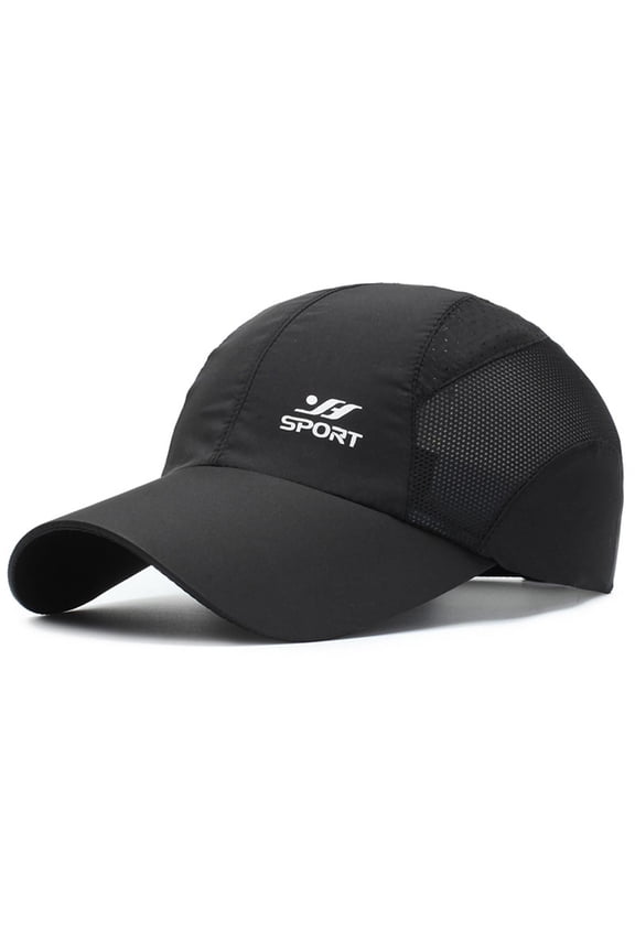 Baseball Cap Spring Summer Outdoor Quick Drying Fabric Sports Hats Men's Women's Lightweight Breathable Avisilla Mesh Caps Baseball Hat Black One Size
