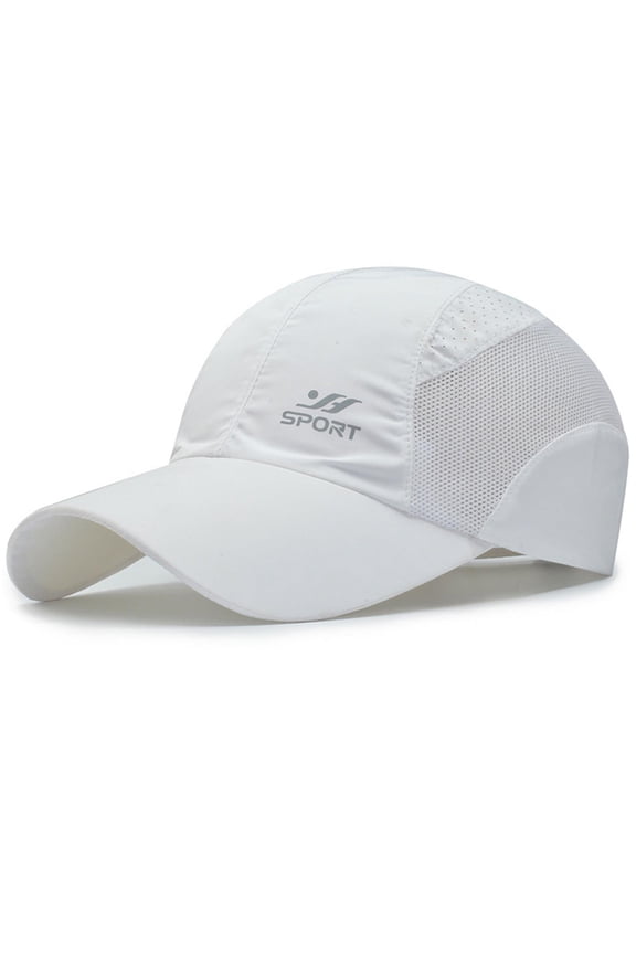 Baseball Cap Spring Summer Outdoor Quick Drying Fabric Sports Hats Men's Women's Lightweight Breathable Avisilla Mesh Caps Baseball Hat White One Size