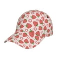 thumbnail image 1 of Baseball Cap, Strawberry Flower Sun Hats For Men Women, Adjustable Golf Dad Hat For Outdoor Activities, 1 of 8