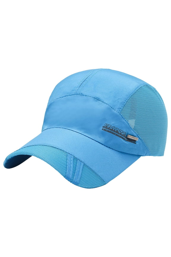 Baseball Cap Summer Quick-Drying Mesh Back Sun Visor Sports Cap for Riding Running Fishing