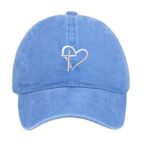 Baseball Cap Trendy Baseball Caps Men Women Unisex Sporty Casual Adjustable Hats with Heart Print Baseball Hat Light Blue One Size