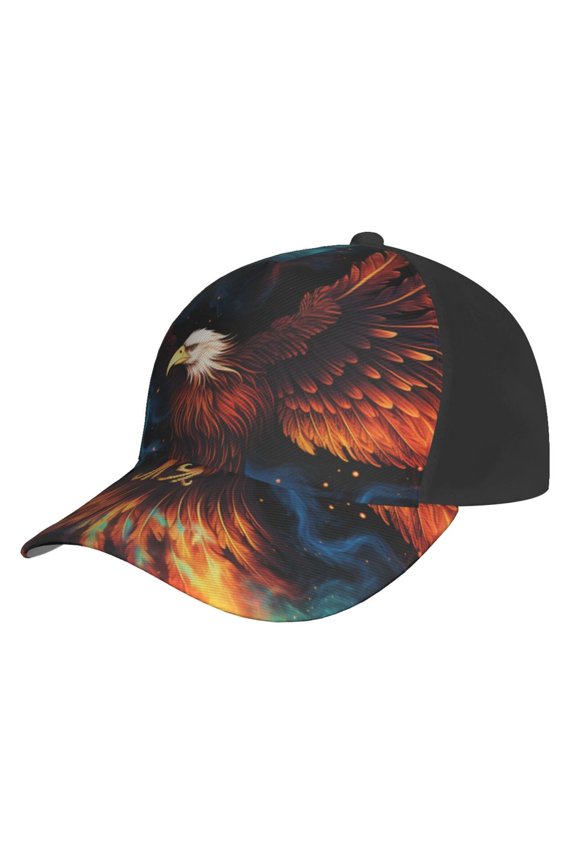Baseball Cap Unisex Adjustable Casual Hat Snapback , Eagle Fire Starry Flaming