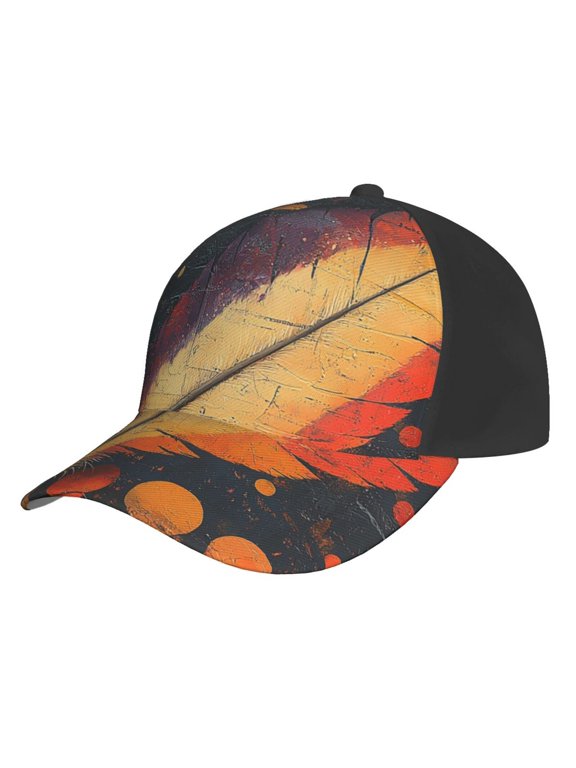 Baseball Cap Unisex Adjustable Casual Hat Snapback , Feather Retro Tribal Ethnic