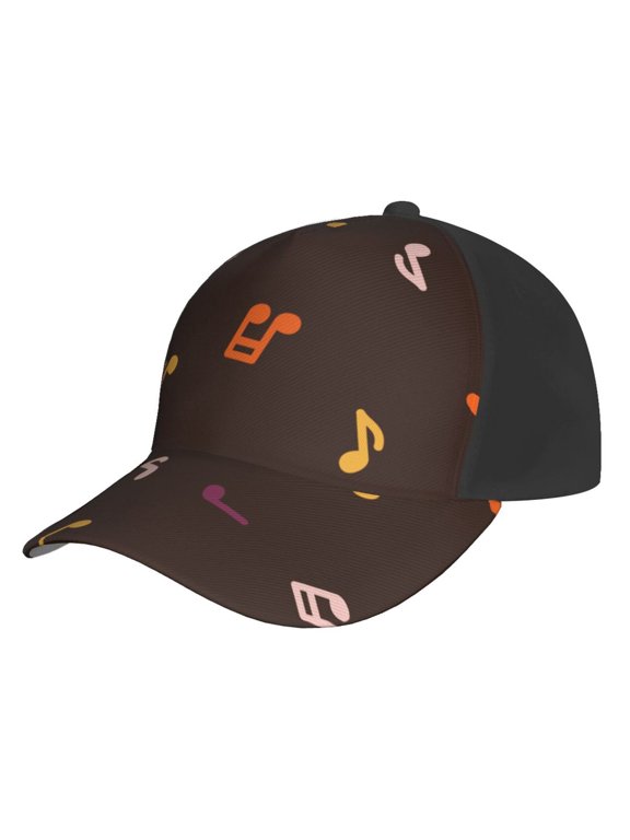 Baseball Cap Unisex Adjustable Fashion Hat Snapback , Musical Notes Music