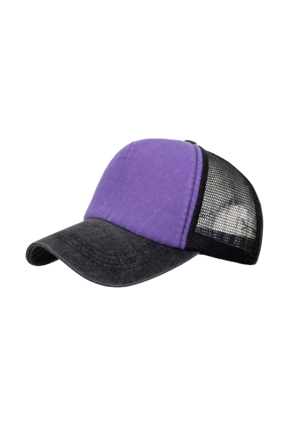 Baseball Cap Unisex Color Block Breathable Beach Sun Hat Hip Hop