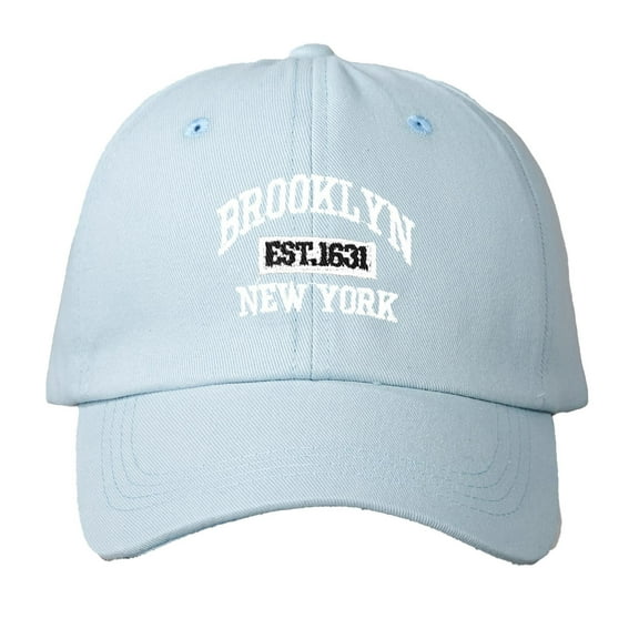 Baseball Cap Unisex USA City Hats Vintage Embroidery Washed Distressed Co Tton Baseball Caps Adjustable Hats Baseball Hat Sky Blue One Size