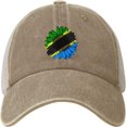 Baseball Cap Vintage Sunflower Tanzanian Flag Trucker Hat Cap