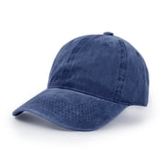 Baseball Cap, Washed Cotton Adjustable Sport Outdoor Sun Cap Unisex Hip hop Casual Hat Snapback Cap Navy