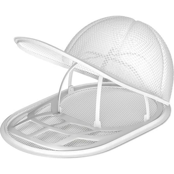 Baseball Cap Washer Cage - Sturdy Frame Laundry Protector for Adult/Kids Hats, Machine Safe Cleaner (1-Pack)