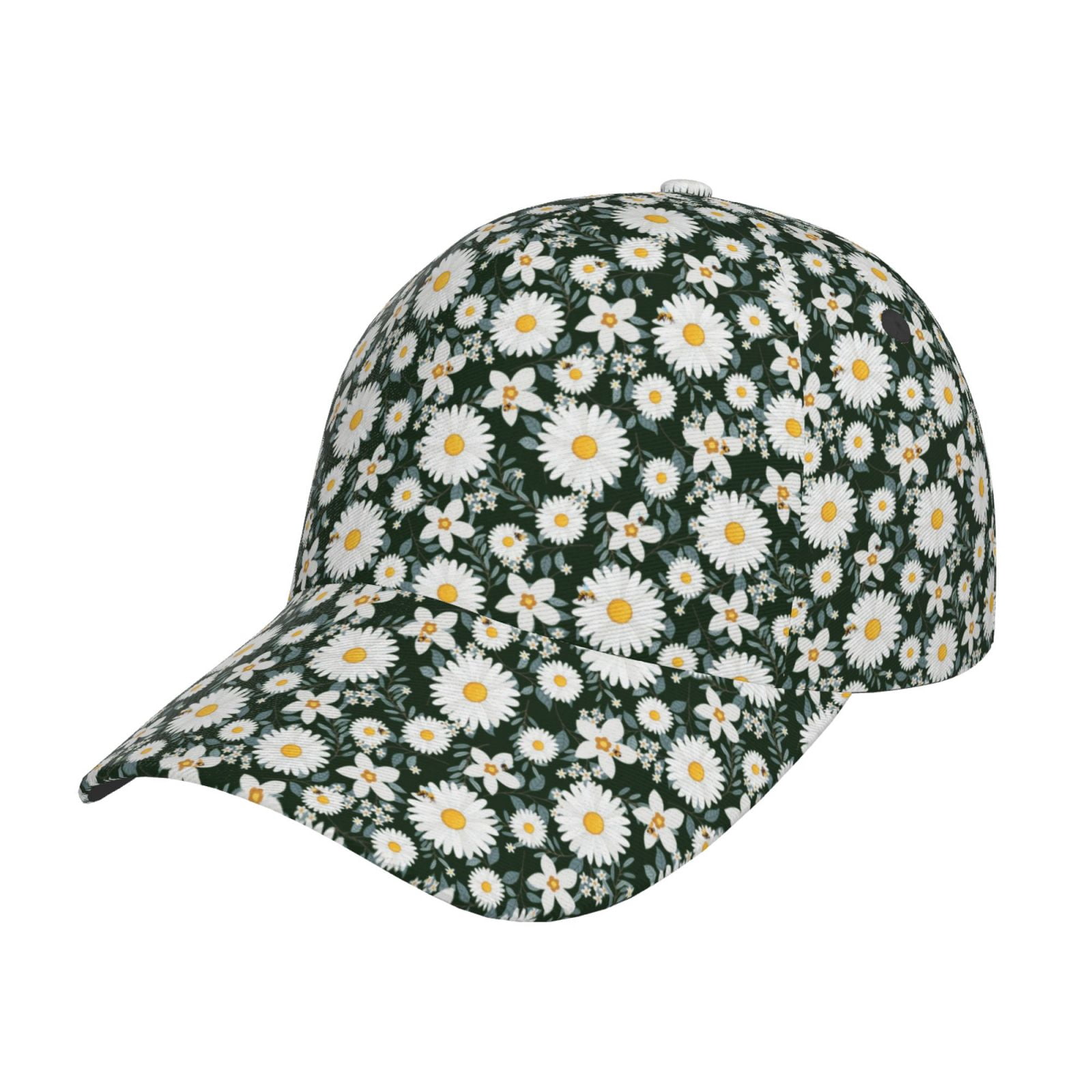 Colorful Daisies Floral Baseball Cap For Women - Adjustable Trucker Hat With UV Protection - View #6