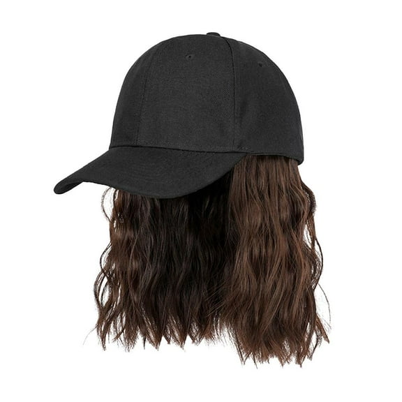 Baseball Cap Wig with Natural Black/Dark Brown/Light Brown/Cool Brown, Matte High-Temperature Silk Hairpiece for Any Skin Tone & Face Shape