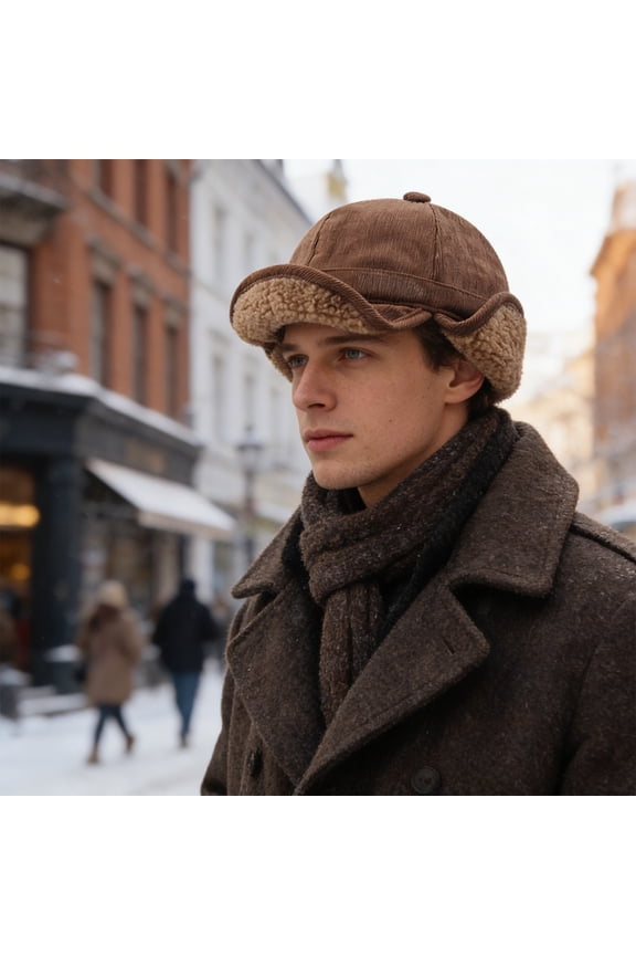 Baseball Cap For Winter Ear Protection Hat Ear Protection Baseball Cap for Winter, Thermal Insulated Cold Weather Hat with Ear Flaps, Coffee Brown Color, Unisex Adult Design for All-Day Comfort