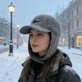 thumbnail image 1 of Baseball Cap For Winter Thermal Ear Flap Cap Thermal Ear Flap Baseball Cap for Winter, Cold Weather Insulated Hat with Ear Protection, Gray Color, Unisex Adult Design for Outdoor Enthusiasts, 1 of 6