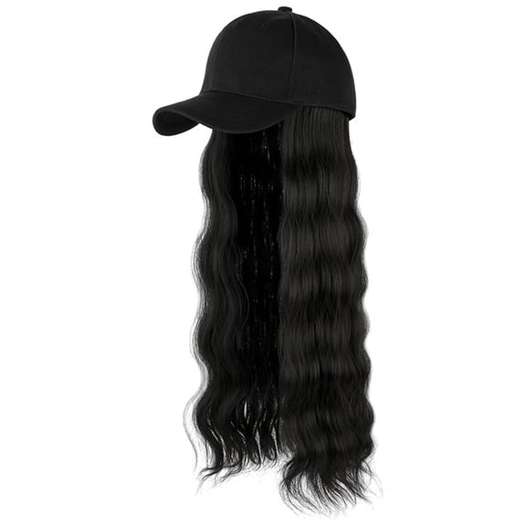 Baseball Cap With Hair Extensions For Women Long Wavy Wig Curly Wig Baseball Wig Hat Baseball Cap Hair Wig Hat With Hair