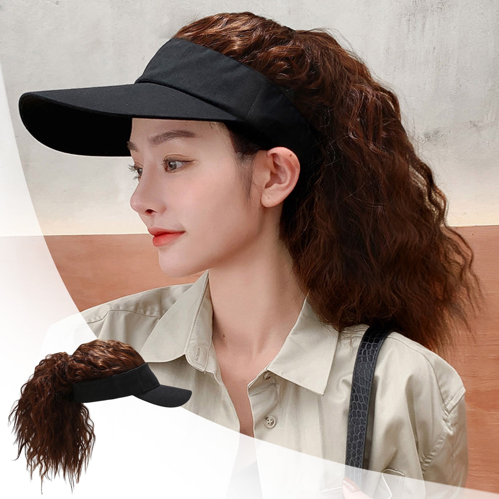 Baseball Cap With Hair Baseball Hat With Hair Attached Curly Natural