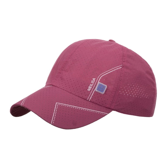 Baseball Cap Women CQXIDFH Unisex Breathable Baseball Cap, Fashion Hip Hop Sun Hat, Lightweight Headwear for Beach, Mountain Climbing & Outdoor Sports, Visor Hat (Hot Pink, One Size)